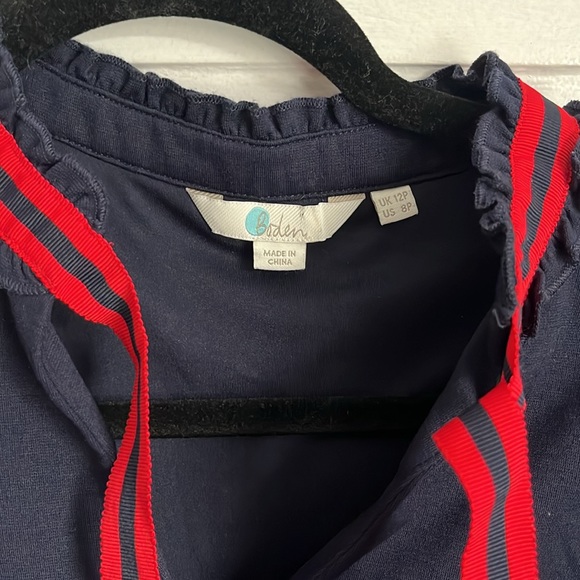 Boden Annette Ponte Midi Dress Navy with Red Ribbon - Picture 5 of 10